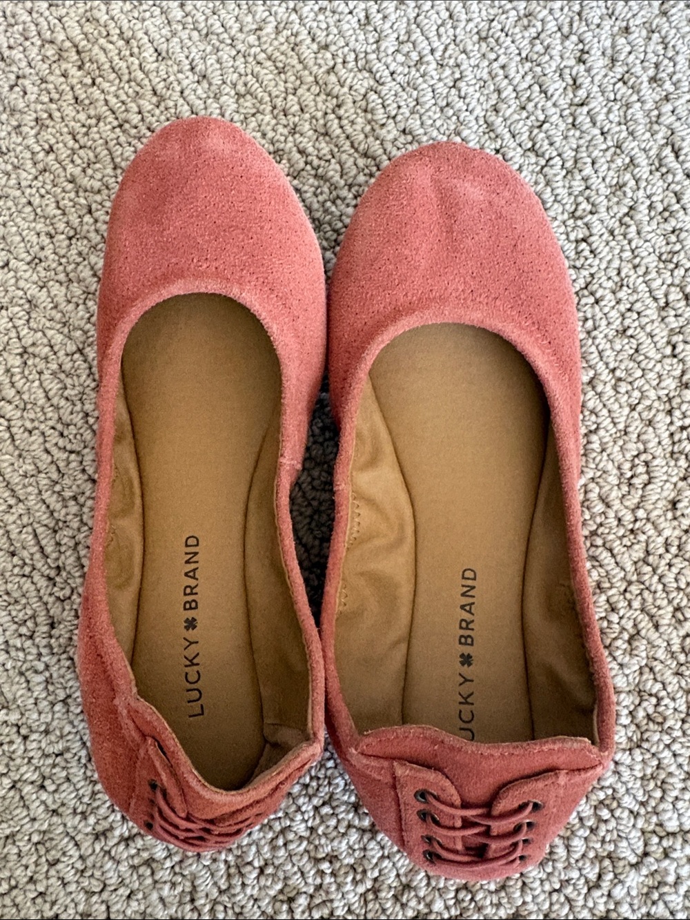 *NEW* Lucky Brand Clay Rose Suede Slip-On Ballet Flats Size 6.5